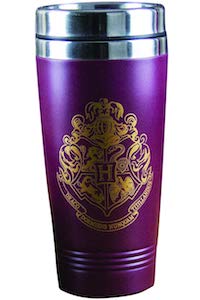 Purple Hogwarts Crest Travel Mug