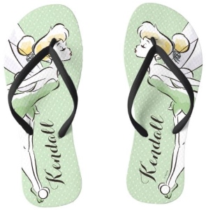 Tinker Bell Personalized Flip Flops