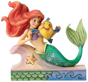 Ariel And Flounder Stone Resin Figurine