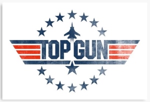 Top Gun Logo Art Print Metal Sign