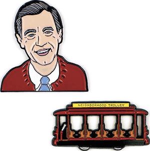 Fred Rogers And Trolley Pin Set
