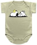 Snoopy And Woodstock Nap Time Baby Bodysuit