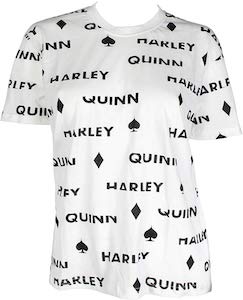 Birds of Prey White Harley Quinn Name T-Shirt