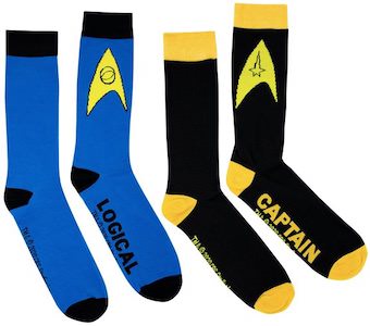 Star Trek Captain And Logical Socks