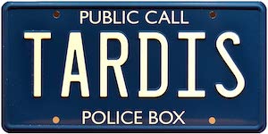 Tardis License Plate