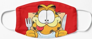 Eating Garfield Face Mask