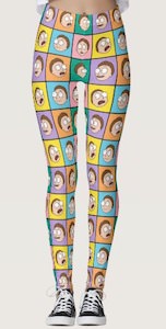 Rick and Morty The Faces Of Morty Leggings