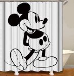 Black And White Mickey Mouse Shower Curtain
