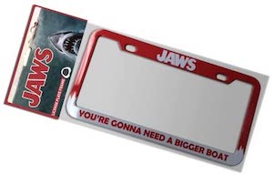 Jaws License Plate Frame