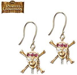 Pirate skull earrings