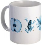 Fringe mug with 5 of the symbols on it