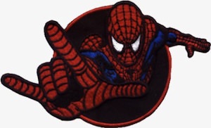 A iron patch with superhero SpiderMan
