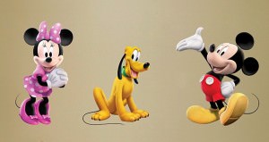 Mickey, Minnie & Pluto Wall Decal