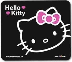 Hello Kitty printed on this Black mousepad