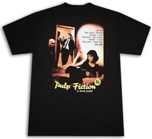 Black Pulp Fiction movie poster t-shirt