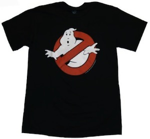 Ghostbusters logo t-shirt that glows in the dark
