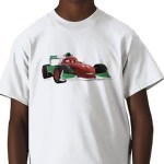 Cars 2 formula racing hero Francesco Bernoulli on a great kids t-shirt