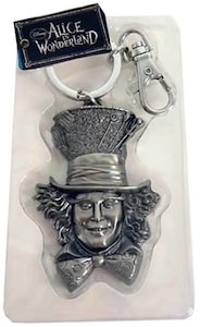 Johnny Depp as Mad Hatter on this pewter key chain