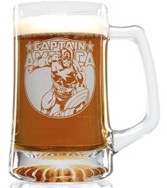 Captain America Beer glass