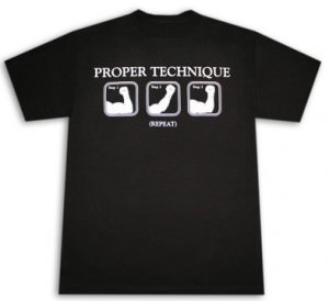 Jersey Shore Proper Technique Black T-Shirt