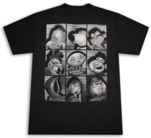 Family Guy Mugshots T-Shirt