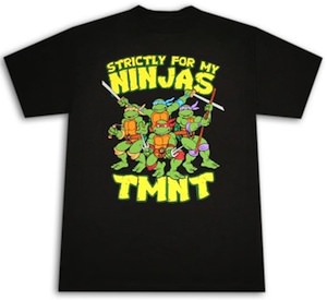 Teenage mutant ninja turtles black t-shirt