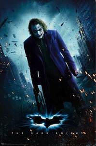 Heath Ledger as the Joker movie Poster from Batman