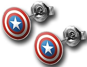 Captain America Shield Earrings