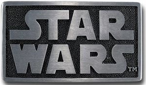 Star Wars logo belt buckle