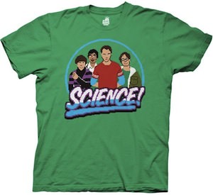 The Big Bang Theory cast 8 bits science t-shirt