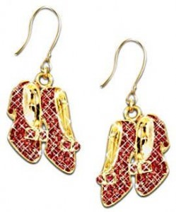 Dorothy's Ruby Slippers Swarovski Crystal Earrings