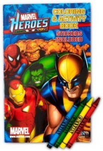 Marvel Heroes Coloring/Activity Books With Crayons.