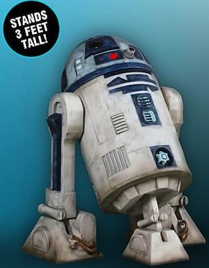 Star Wars R2-D2 statue of 3 feet bases on The Clone Wars