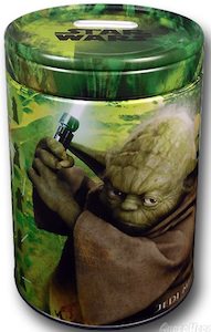 Star Wars Yoda tin can coin bank