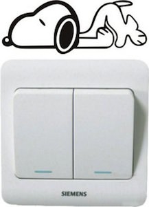 Snoopy light switch decal