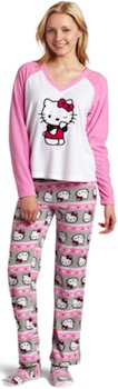 Pink Hello Kitty Pajama set including slippers