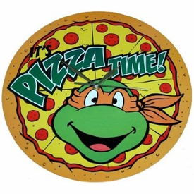 Teenage Mutant Ninja Turtles Pizza Time Wall Clock TMNT