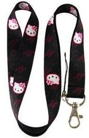 Black Hello Kitty Lanyard