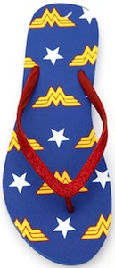 Wonder Woman Glitter Flip Flops