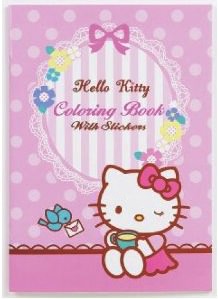 Hello Kitty Coloring Book With Stickers