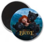 Brave Merida And The Three Bear Cubs Magnet