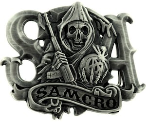 Sons Of Anarchy SAMCRO Reaper Belt Buckle