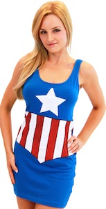 Captain America Blue Tunic Tank Dress