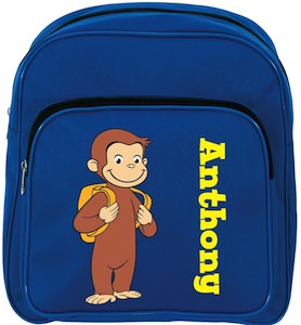 Curious George Blue toddler School Backpack