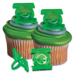 Green Lantern Cupcake Rings