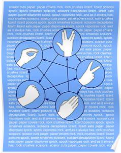 The Big Bang Theory Rock Paper Scissors Lizard Spock Poster