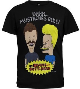 Beavis And Butt-Head Mustaches Rule T-Shirt