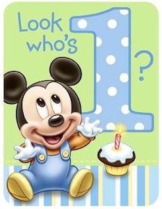 Mickey Mouse 1st Birthday Invitations