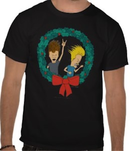 Beavis And Butt-Head Christmas Wreath T-Shirt