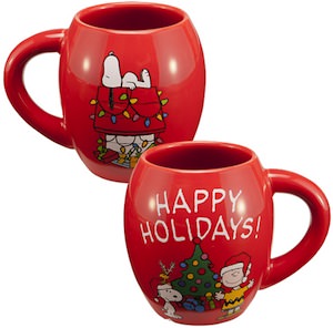 Charlie Brown And Snoopy Christmas Mug